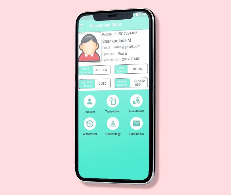Investment mlm app